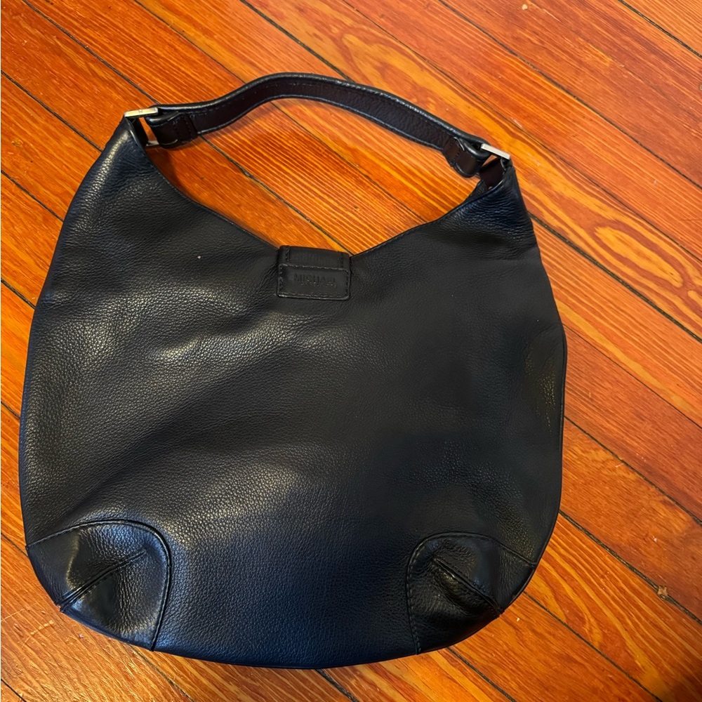 MICHAEL Michael Kors Black Leather Hobo Bag - Picture 2 of 8